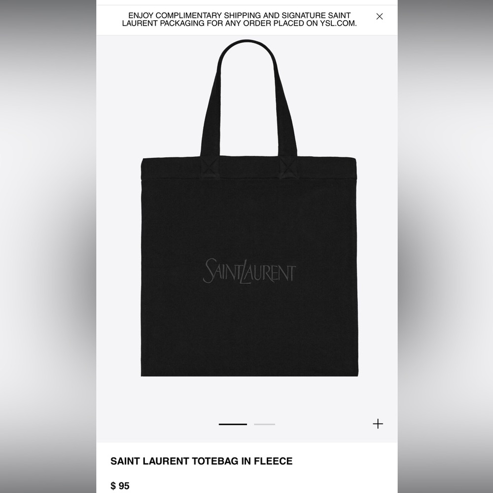 SAINT LAURENT TOTEBAG IN FLEECE - BRAND NEW